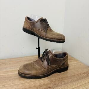 Ecco Jamestown Hydromax Tan Leather Oxford Shoes Men’s Size 9